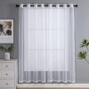 Sheer White Curtains 84 Inch Length, Solid Voile with Grommet Top for Living Room/Bedroom (W52 X L84 Inch, 2 Panels)…