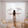 Window White Sheer Curtains 84 Inches Length 2 Panels Voile Light Filtering Sheer Curtain Panel Drapes Treatment For Bedroom Living Room Children Room Kitchen Yard (White, 52" W x 84" L | 2 pcs)