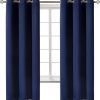 Blackout Curtains for Bedroom - Grommet Thermal Insulated Room Darkening Curtains for Living Room, Set of 2 Panels (42 x 63 Inch, Navy Blue)