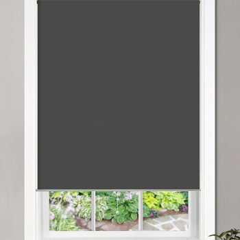 Classic 100% Blackout Cordless Roller Shades for Windows, Spring System Roller Blinds with UV Protection Thermal Insulated, Easy to Install