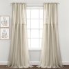 Tulle Skirt Solid Window Curtain Panel Pair, 84" L x 40" W, Neutral