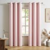 Solid Pink Curtains 84 Inches Long Baby Pink Blackout Curtain Panels/Drapes for Girls Bedroom Decor Grommet Room Darkening Thermal Insulated for Baby Nursery 42''x 84'' Set of 2 Panels