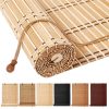 Outdoor Bamboo Roller Blinds Shades, Vertical Lifting and Breathable Waterproof Design, Sun Shade, Blackout and Ventilation, Easy Installation - Ideal for Privacy Protection,23x59in（WxH