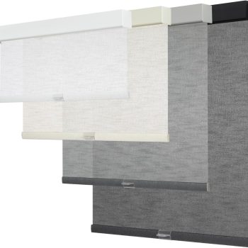 Light Filtering Roller Shades for Privacy Cordless Blinds for Windows with Jacquard Fabric, UV Protection Thermal Insulated Door Blinds, Easy to Install, Custom Size, White