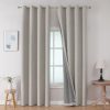 Blackout Curtains 84 Inches Long 2 Panels , Room Darkening Curtains for Bedroom, 100% Black Out Textured Thermal Drapes Privacy Protection 2 Panels Set(W52 x L84 Inch, Greyish White)