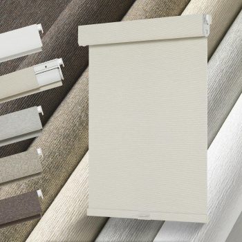 No Drill No Tools 100% Blackout Roller Shades for Windows,Linen Fabric Cordless Roller Blinds,Custom Blinds for Home,Bedroom,Living Room,Beige-Blackout,Custom Size