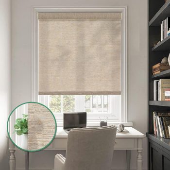 Light Filtering Roller Shades Cordless Blinds with Natural Linen Fabric,Roller Blinds for Indoor Windows,Custom Blinds & Shades for Home,Bedroom,Custom Size,Khaki(Light Filtering)