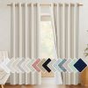 Natural 100% Blackout Linen Curtains 84 inch Long  for Living Room, 1 Pair, 62" Width Each Panel, Farmhouse Thick Completely Blackout Window Treatment Thermal Insulated Drapes