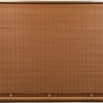 Cordless Outdoor Shades for Porch, Patio & Windows - Waterproof PVC Blinds for Indoor & Outdoor - Roll-Up Patio Privacy Screen for Diffuse Sunlight - Woodgrain - 48" W x 72" L - (3321246)