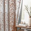 Boho Curtains 2 Panels for Bedroom,Farmhouse Vintage Bohemian Western Blackout Room Darkening Moroccan Ethnic Mandala Floral Pattern Printed Terracotta Curtains for Living Room 84 Inches Long,Rust Red